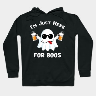 'I'm Just Here For Boos' Funny Beer Drinking Boos Hoodie